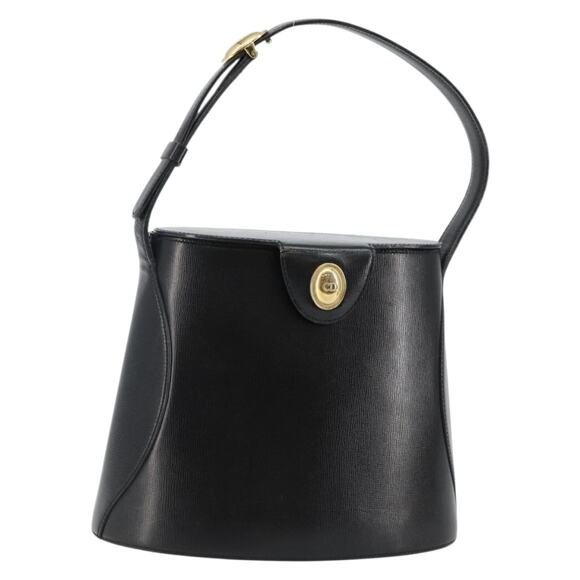 DIOR Hand Bag Leather Black Gold - Picture 1 of 12